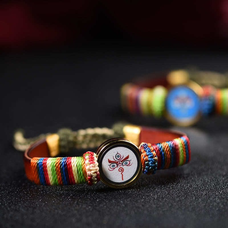 Nimara Ritual Tibetan Five Directions Gods Of Wealth Buddha Eye Blessing Bracelet