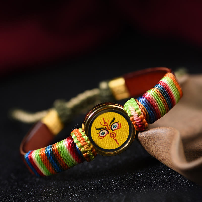 Nimara Ritual Tibetan Five Directions Gods Of Wealth Buddha Eye Blessing Bracelet