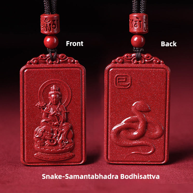Nimara Ritual The Chinese Zodiac Natal Buddha Cinnabar Blessing Necklace Pendant