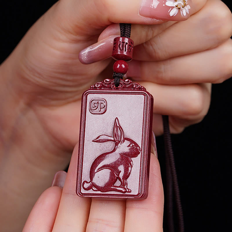 Nimara Ritual The Chinese Zodiac Natal Buddha Cinnabar Blessing Necklace Pendant