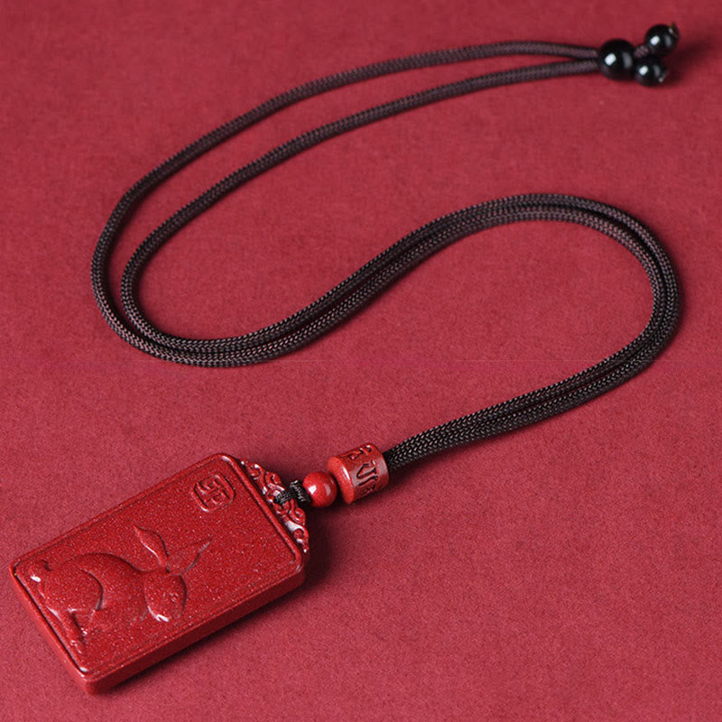 Nimara Ritual The Chinese Zodiac Natal Buddha Cinnabar Blessing Necklace Pendant