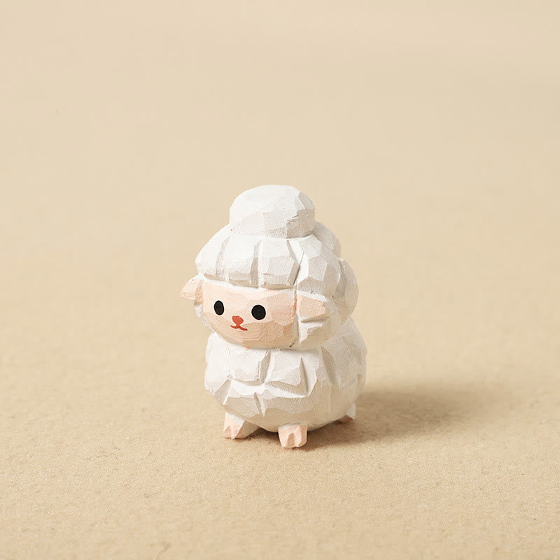 Nimara Ritual Mini Small Chinese Zodiac Linden Wood Engraved Positive Home Decoration 4cm