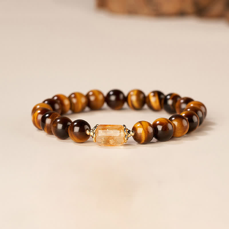 Nimara Ritual Tiger Eye Citrine Bead Strength Bracelet