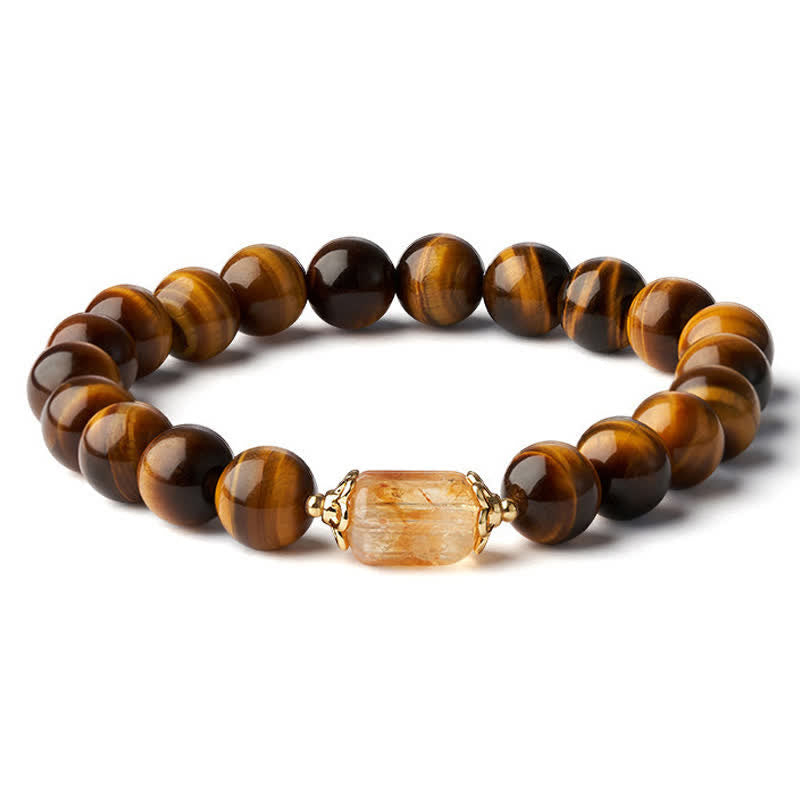 Nimara Ritual Tiger Eye Citrine Bead Strength Bracelet