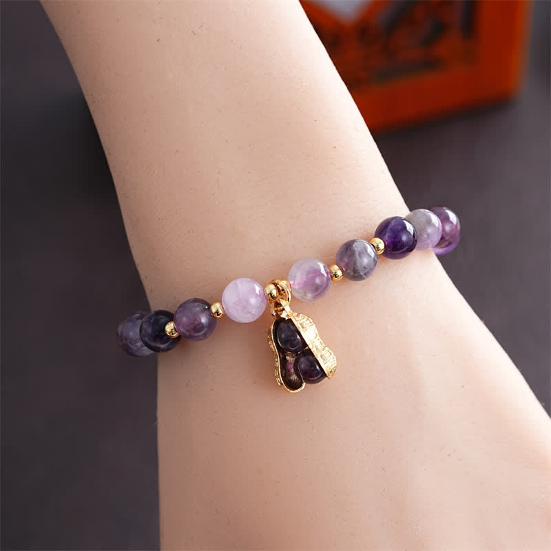 Nimara Ritual Natural Amethyst Peanut Good Things Happen Healing Bracelet