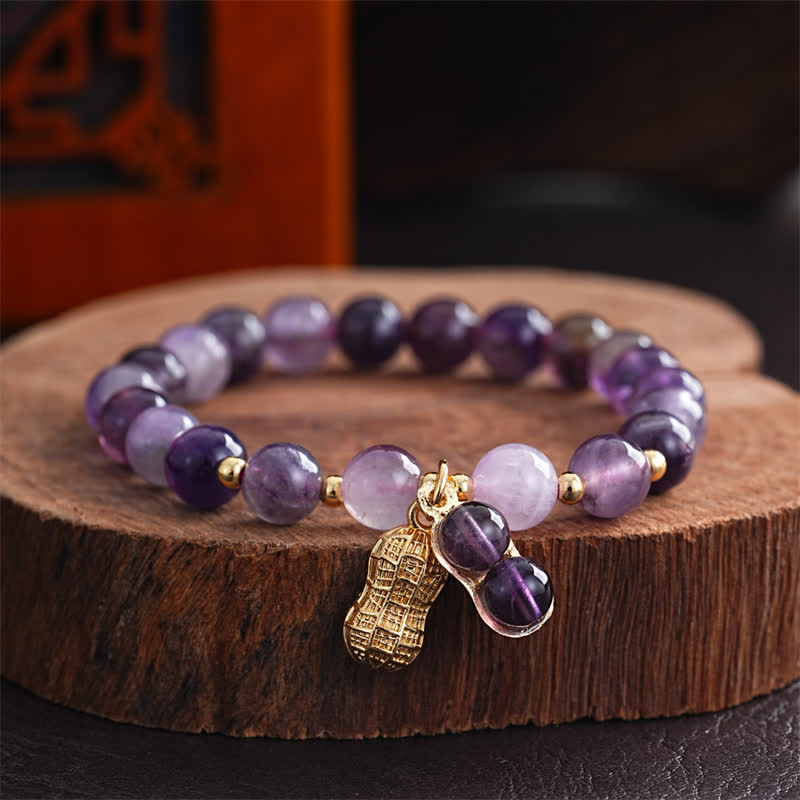 Nimara Ritual Natural Amethyst Peanut Good Things Happen Healing Bracelet