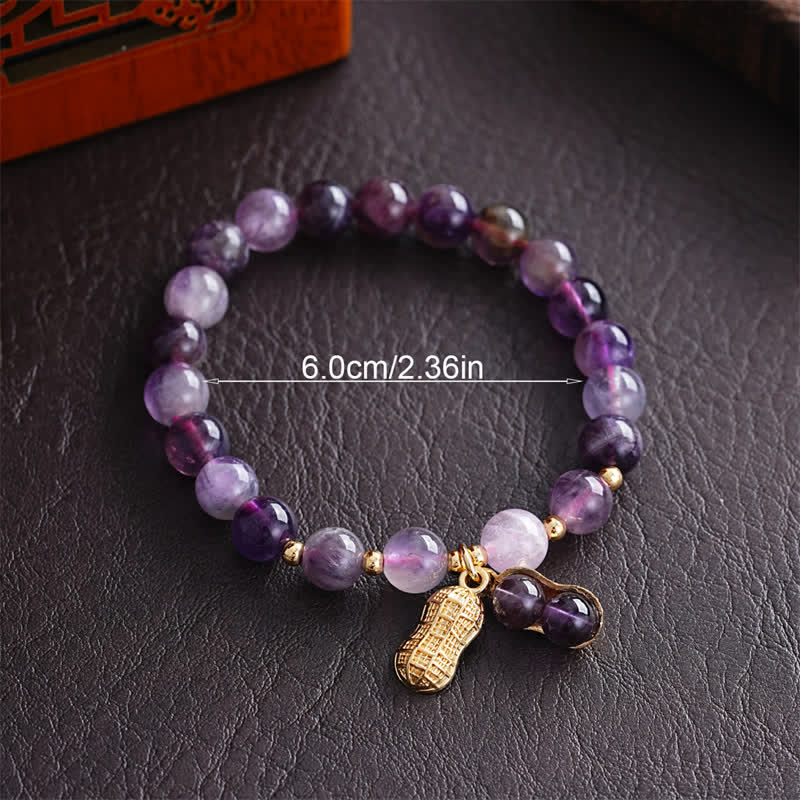 Nimara Ritual Natural Amethyst Peanut Good Things Happen Healing Bracelet