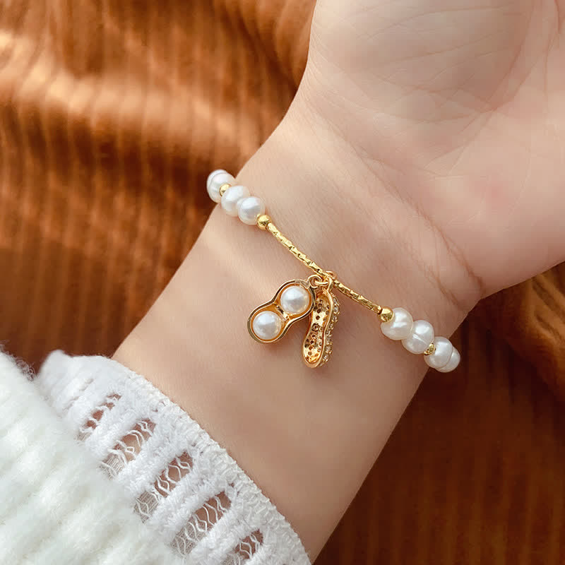 Nimara Ritual Pearl Bead Peanut Good Things Happen Wisdom Bracelet