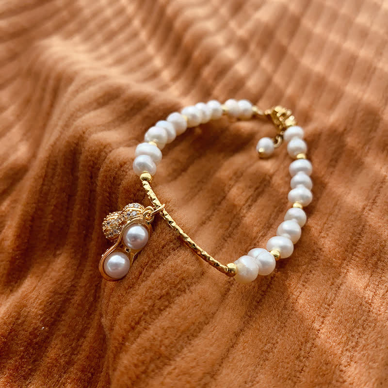 Nimara Ritual Pearl Bead Peanut Good Things Happen Wisdom Bracelet