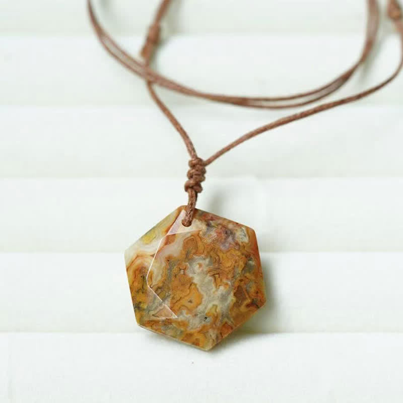Nimara Ritual Star of David Carving Clear Quartz Indian Agate Amethyst Healing Necklace Pendant