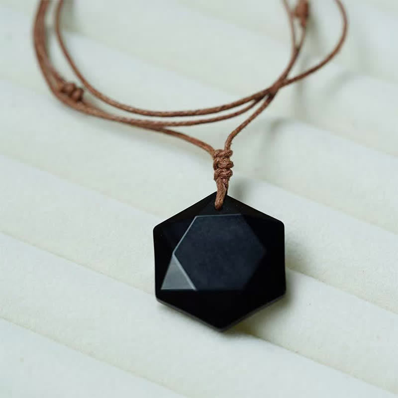 Nimara Ritual Star of David Carving Clear Quartz Indian Agate Amethyst Healing Necklace Pendant