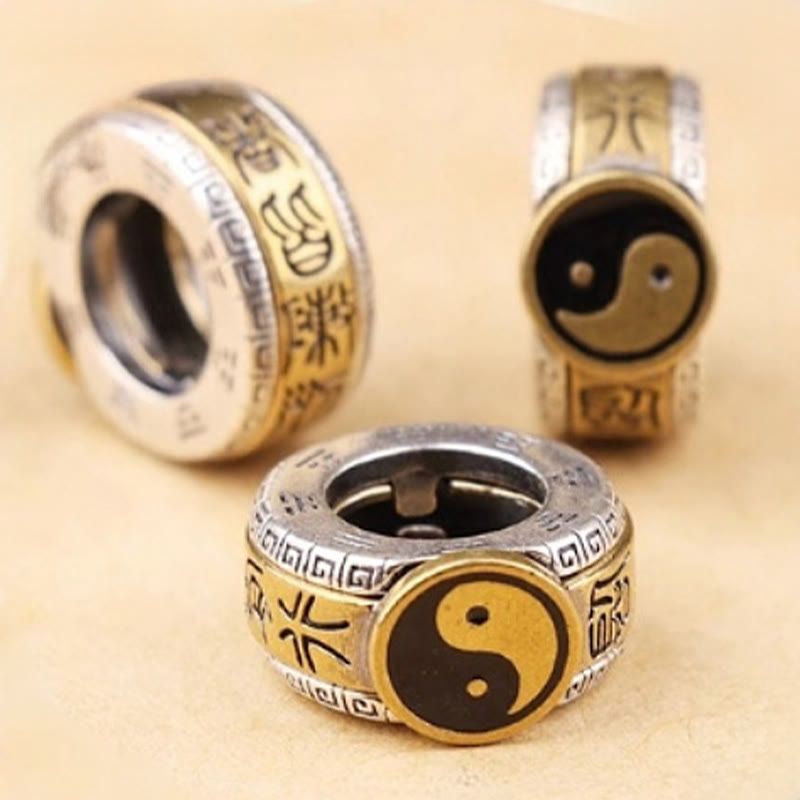Peace Strength Black Obsidian Bodhi Seed Yin Yang Nine-Character Mantra Mountain Ghosts Spend Money Bracelet
