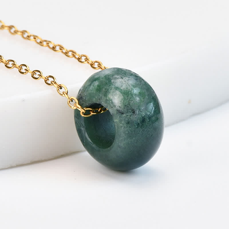 Self-care and Healing Natural Rose Quartz Green Aventurine Round Crystal Necklace