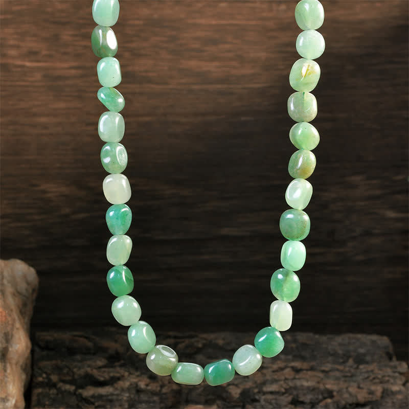 Nimara Ritual Natural Indian Agate Irregular Shapes Crystal Bead Positive Necklace