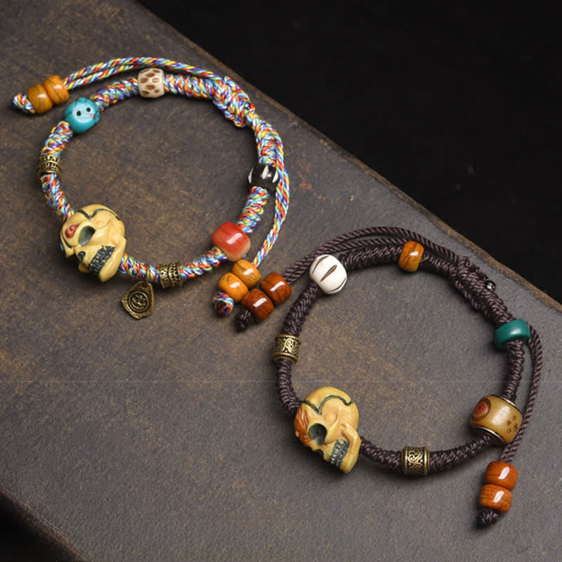 Nimara Ritual Bone The Lord Of The Corpse Forest Keep Away Evil Spirits Braided Rope Bracelet
