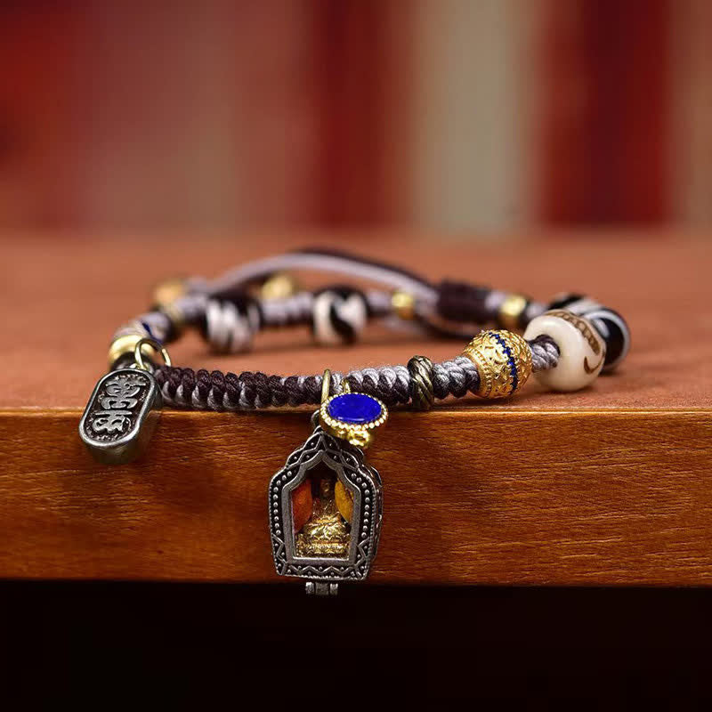 Nimara Ritual Copper Buddha Braided Rope Compassion Bracelet