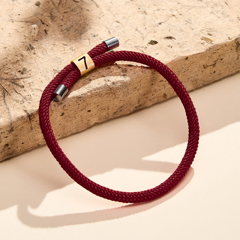 Nimara Ritual Single-Digit Angel Numbers Adjustable String Protection Bracelet