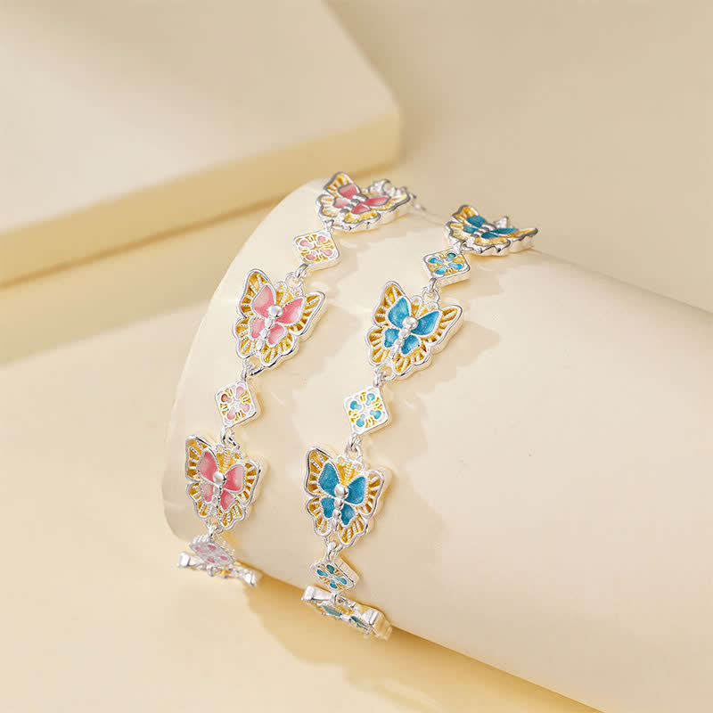 Nimara Ritual Copper Butterfly Enamel Freedom Bracelet