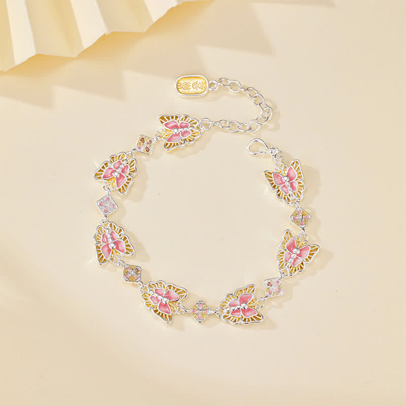 Nimara Ritual Copper Butterfly Enamel Freedom Bracelet