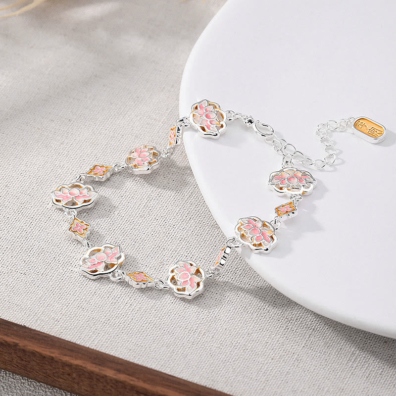 Nimara Ritual Copper Enamel Lotus Floral New Beginning Bracelet