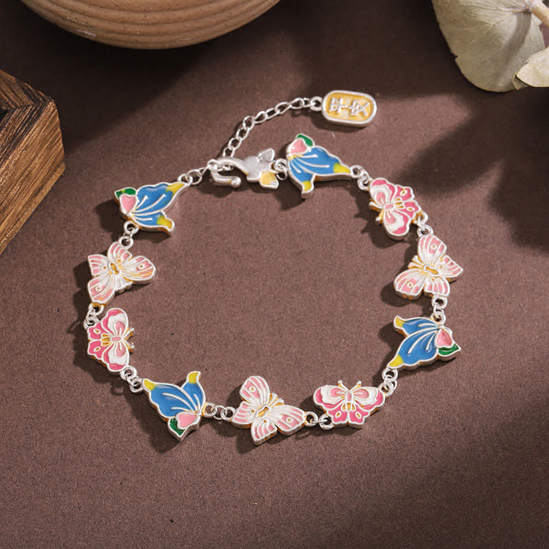 Nimara Ritual Copper Enamel Butterfly Love Adjustable Bracelet