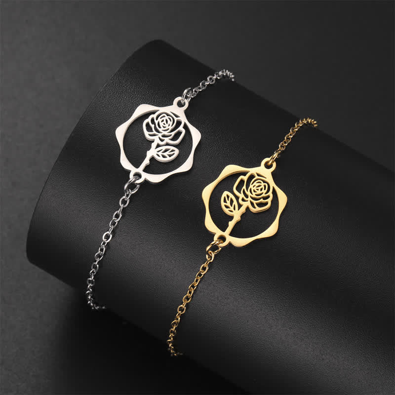 Nimara Ritual Titanium Steel Birth Flower New beginning Bracelet