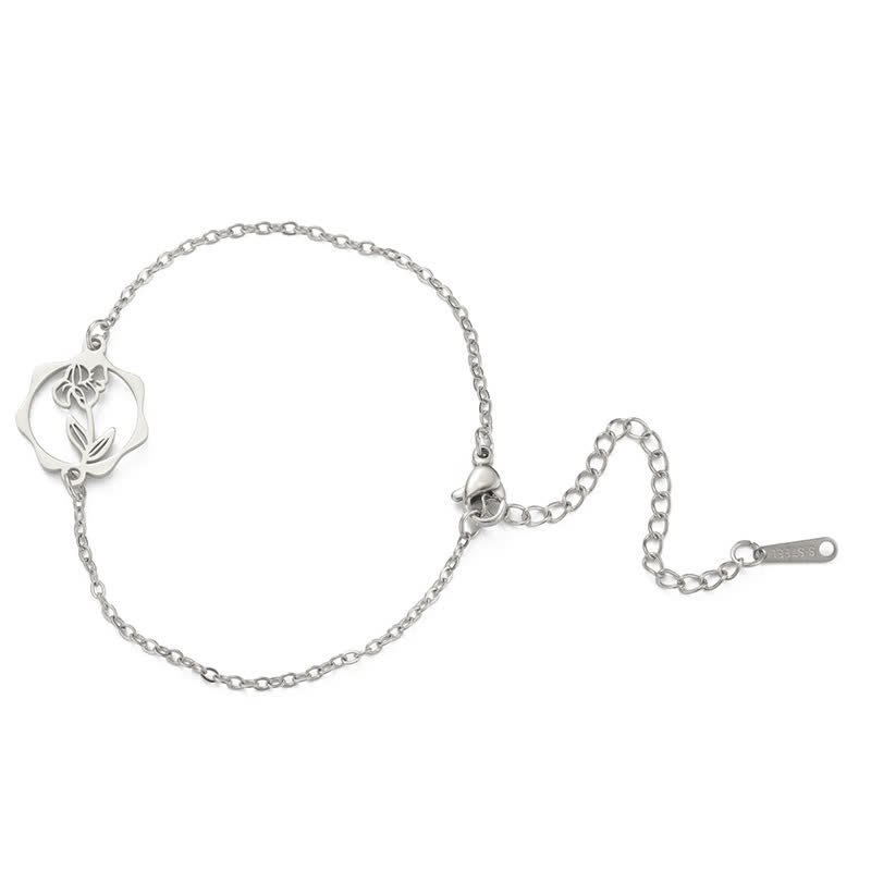 Nimara Ritual Titanium Steel Birth Flower New beginning Bracelet