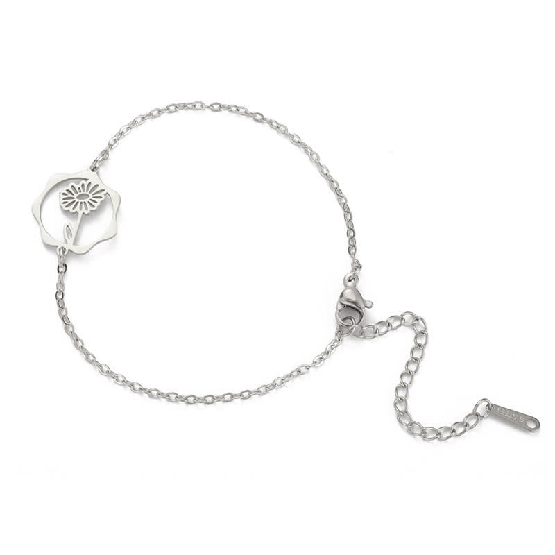 Nimara Ritual Titanium Steel Birth Flower New beginning Bracelet