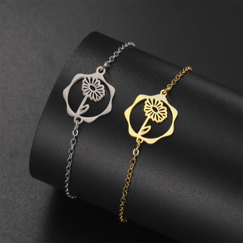 Nimara Ritual Titanium Steel Birth Flower New beginning Bracelet