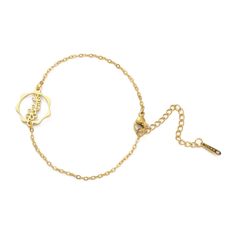 Nimara Ritual Titanium Steel Birth Flower New beginning Bracelet