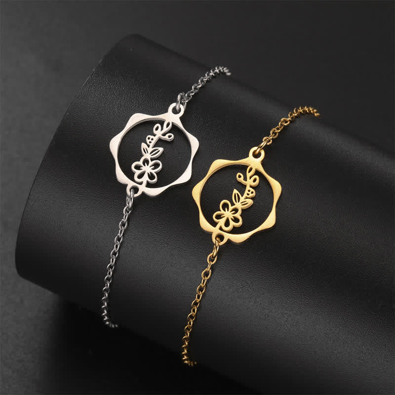 Nimara Ritual Titanium Steel Birth Flower New beginning Bracelet
