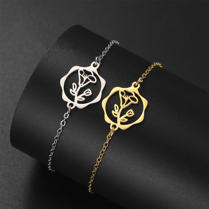 Nimara Ritual Titanium Steel Birth Flower New beginning Bracelet