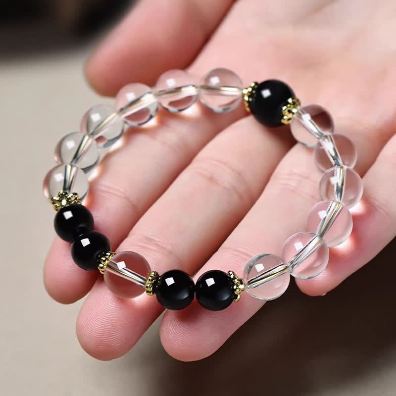 Nimara Ritual Natural Clear Quartz Beaded Healing Bracelet