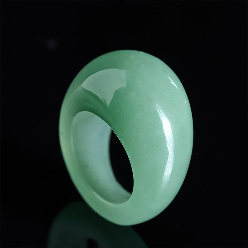Nimara Ritual Natural Green Aventurine Wide Balance Ring