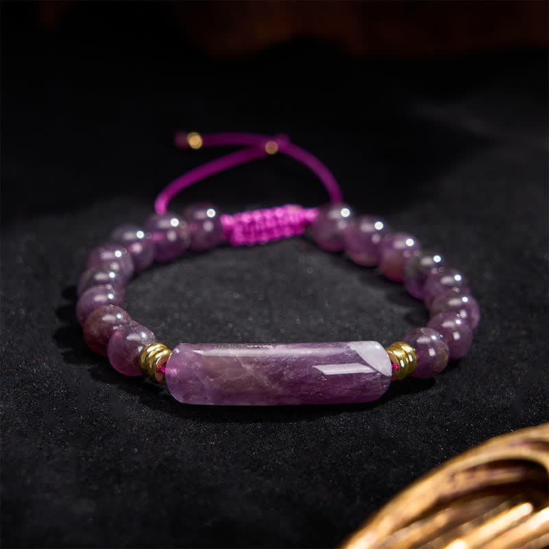 Nimara Ritual Amethyst Green Aventurine Tiger Eye Strawberry Quartz Positive Transformation Bracelet