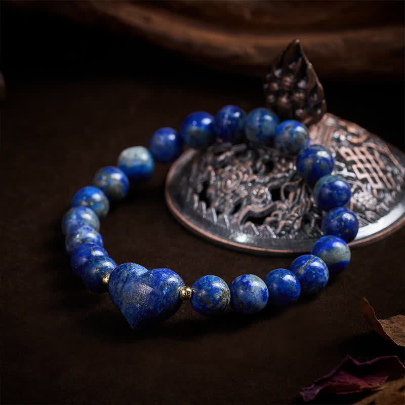 Nimara Ritual Natural Amethyst Green Aventurine Tiger Eye Strawberry Quartz Love Heart Spiritual Bracelet