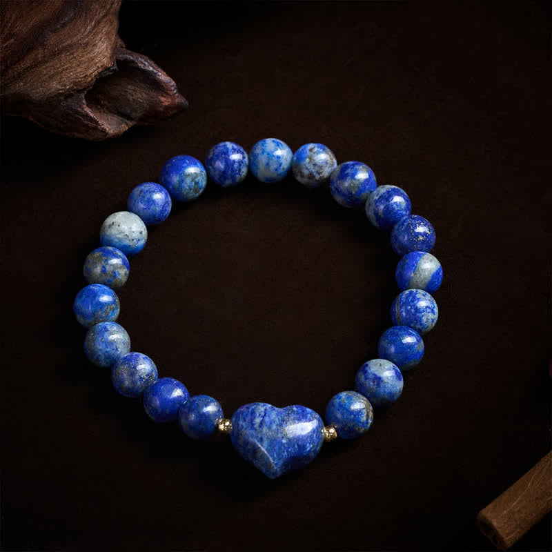 Nimara Ritual Natural Amethyst Green Aventurine Tiger Eye Strawberry Quartz Love Heart Spiritual Bracelet