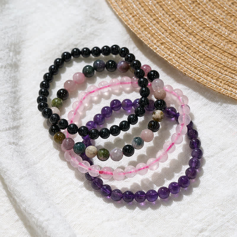 Nimara Ritual Stress Relief & Protection Crystal Bracelet Set