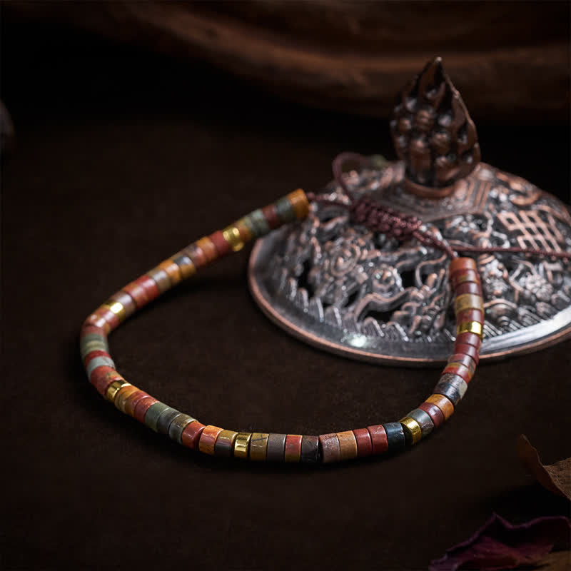 Nimara Ritual Small Picasso Jasper Beads Energy String Bracelet