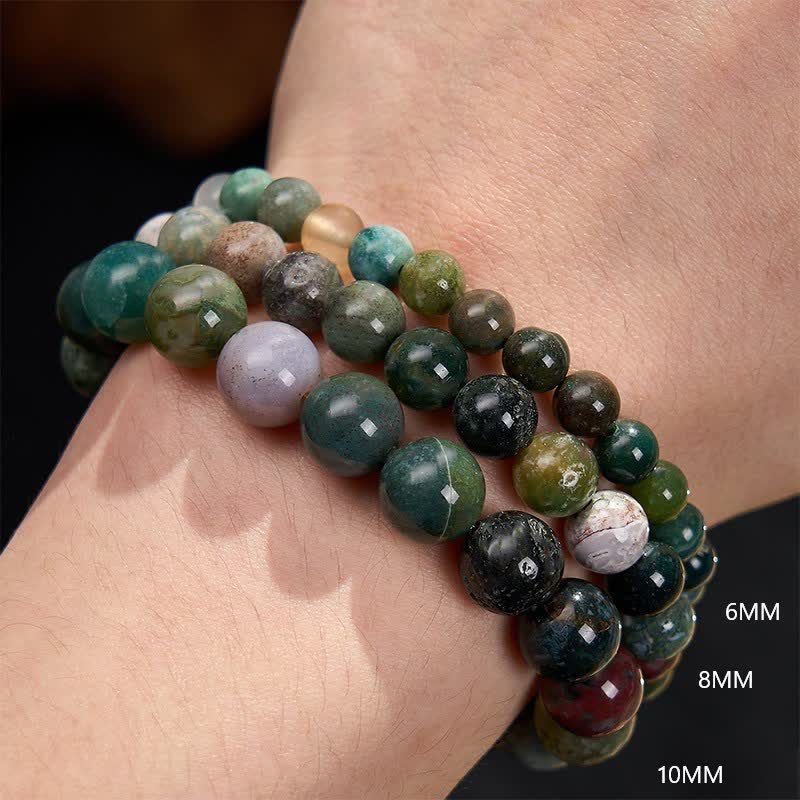 Nimara Ritual Natural Stone Sea Sediment Jasper Agate Protection Peace Bracelet