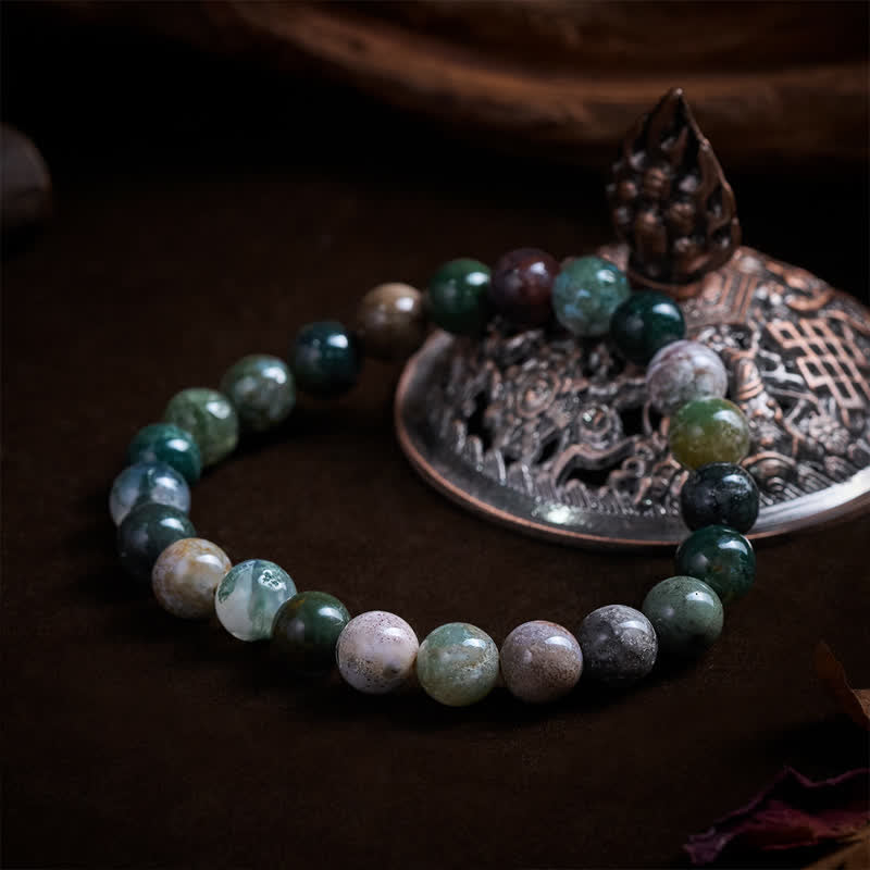 Nimara Ritual Natural Stone Sea Sediment Jasper Agate Protection Peace Bracelet