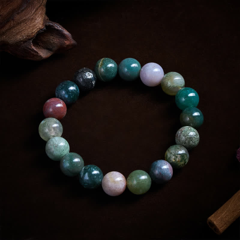 Nimara Ritual Natural Stone Sea Sediment Jasper Agate Protection Peace Bracelet