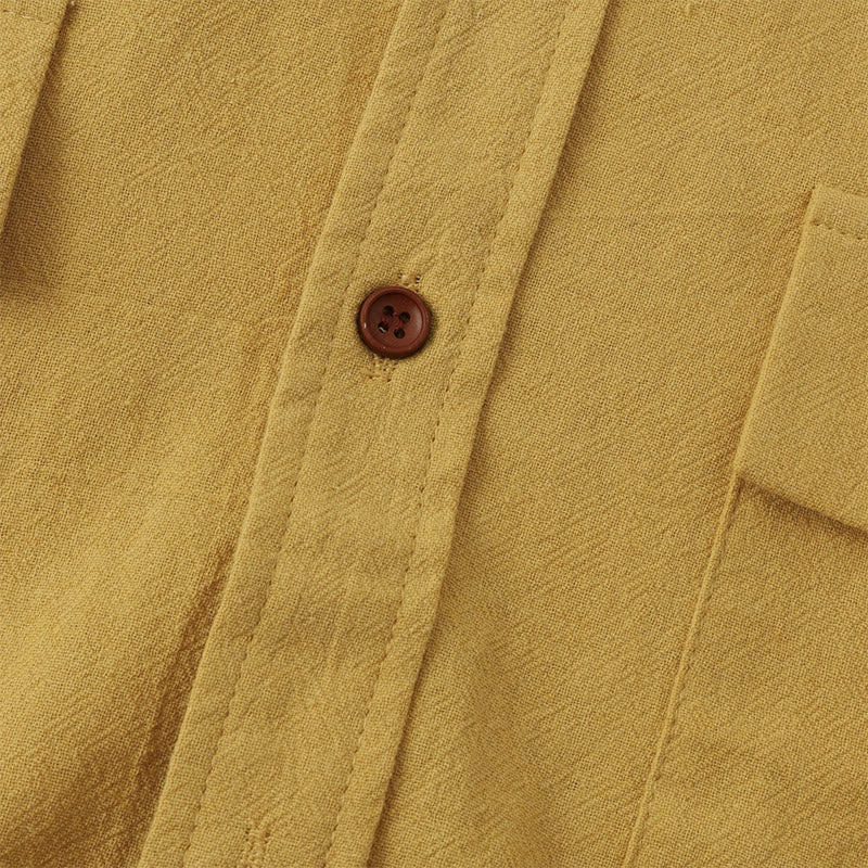 Nimara Ritual Summer Casual Solid Buttons Men's Short Sleeve Shirts With Decorative Pockets