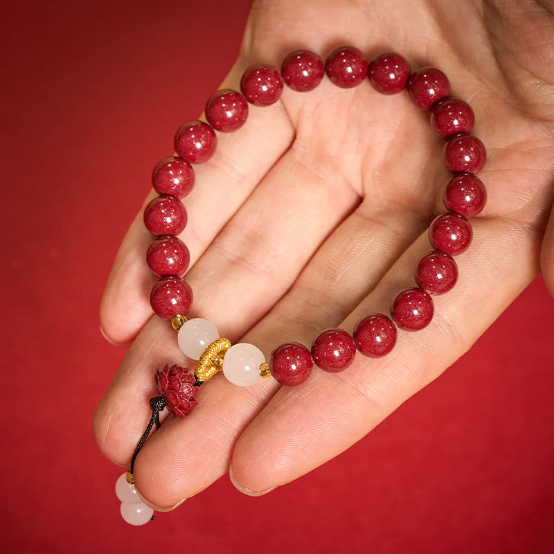 Nimara Ritual Cinnabar Lotus Enlightenment Bracelet