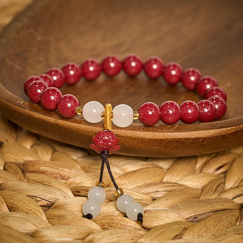 Nimara Ritual Cinnabar Lotus Enlightenment Bracelet