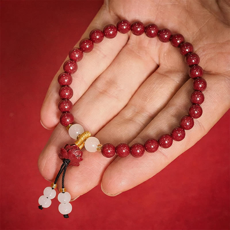 Nimara Ritual Cinnabar Lotus Enlightenment Bracelet