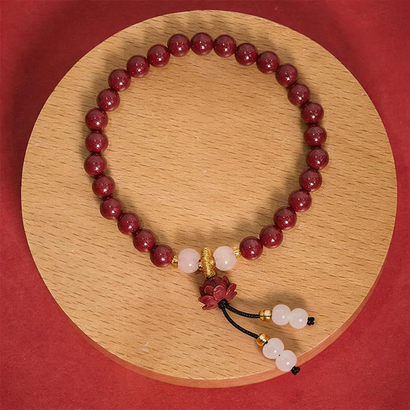 Nimara Ritual Cinnabar Lotus Enlightenment Bracelet