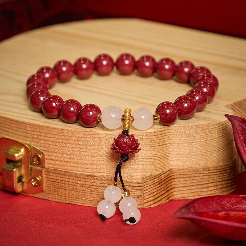 Nimara Ritual Cinnabar Lotus Enlightenment Bracelet