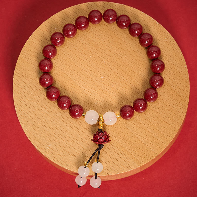 Nimara Ritual Cinnabar Lotus Enlightenment Bracelet