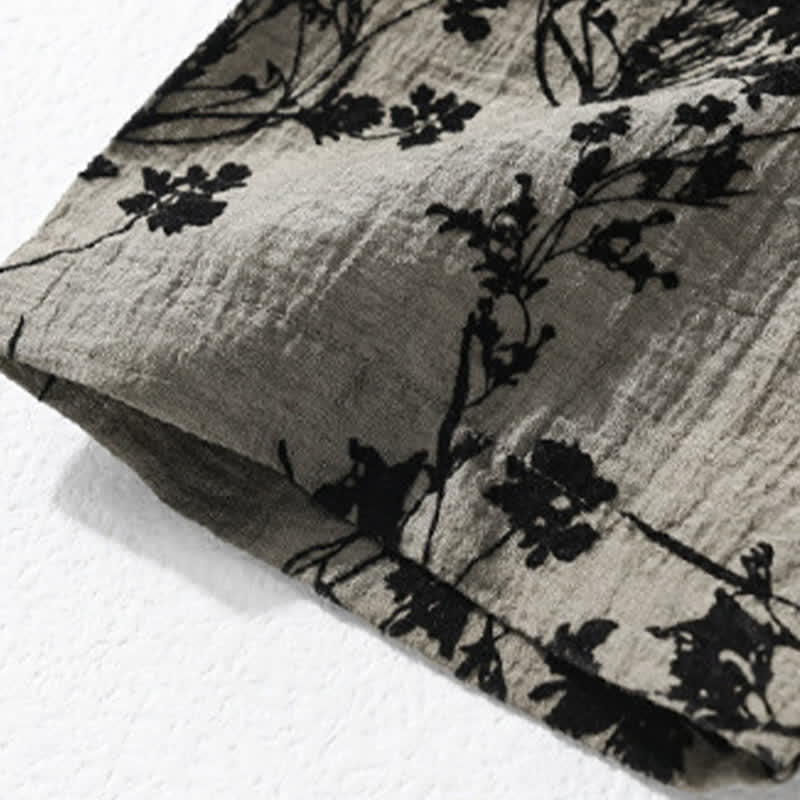 Nimara Ritual Summer Casual Button-Up Floral Men's Short Sleeve Shirt With Decorative Pocket